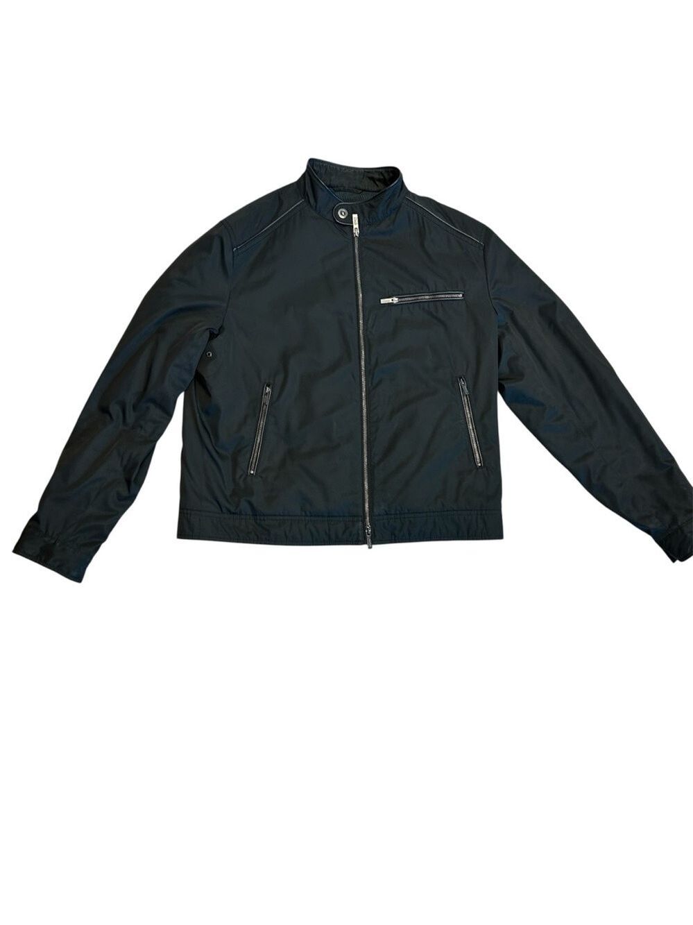 Armani collezioni Men’s black water repellent bomber jacket Sz 44